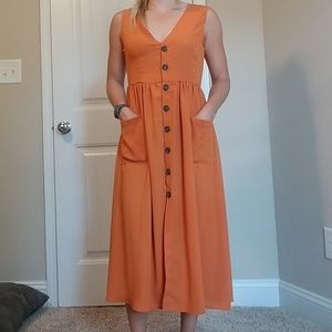 Shein orange dress